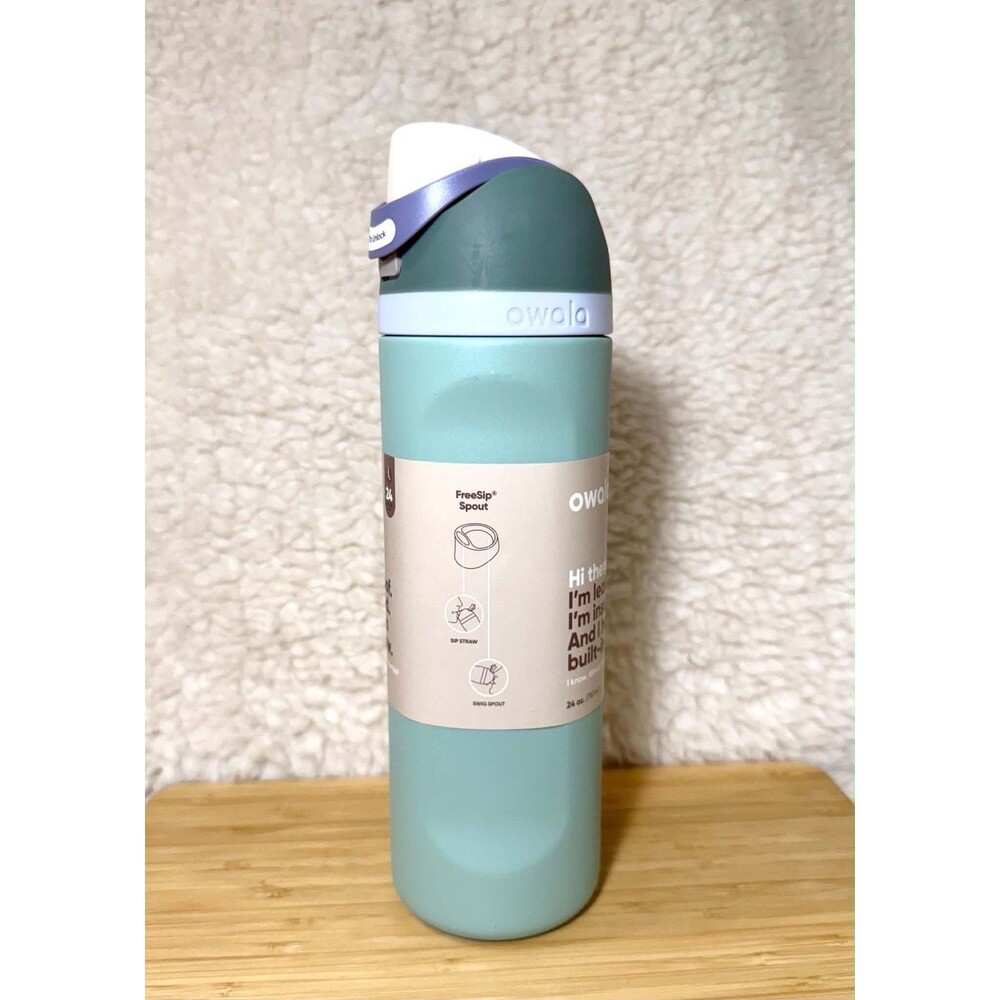 Owala 24oz FreeSip Stainless Steel Water Bottle Misty Meadow - Picture 2 of 8